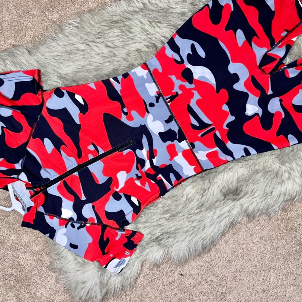 Red short romper
